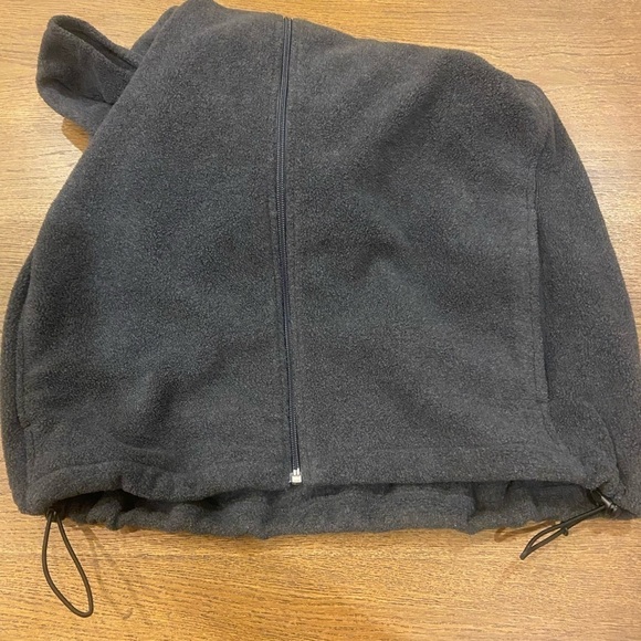 Woolrich Men Large Grey Full Zip Vest Fleece Drawstring Bottom Outdoor Camp - Picture 10 of 11